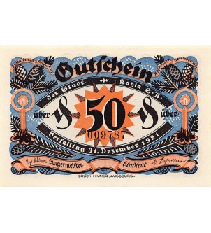 ALLEMAGNE, KAHLA - 50 PFENNIG 1921 2