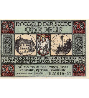 ALLEMAGNE, OHRDRUF - 50 PFENNIG 1921 2