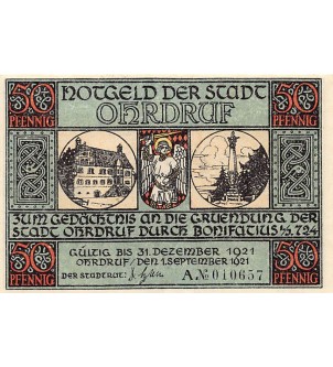 ALLEMAGNE, OHRDRUF - 50 PFENNIG 1921 2