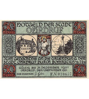 ALLEMAGNE, OHRDRUF - 50 PFENNIG 1921 2