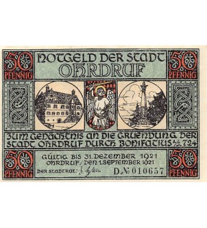 ALLEMAGNE, OHRDRUF - 50 PFENNIG 1921 2