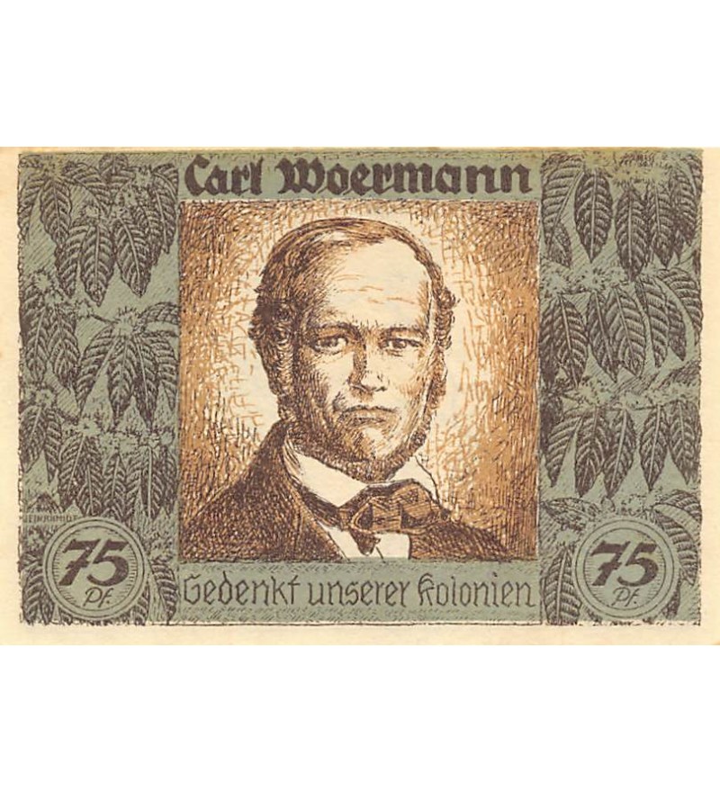 ALLEMAGNE, HAMBURG, BERLIN BREMEN - 75 PFENNIG 1921