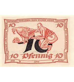 ALLEMAGNE, ARNSTADT - 10 PFENNIG 1921