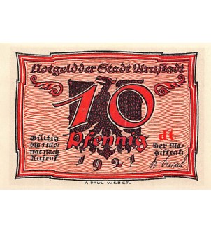 ALLEMAGNE, ARNSTADT - 10 PFENNIG 1921 2