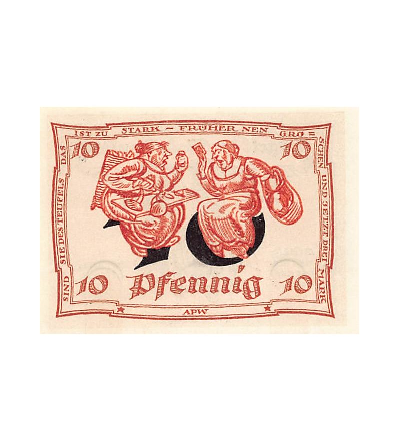 ALLEMAGNE, ARNSTADT - 10 PFENNIG 1921