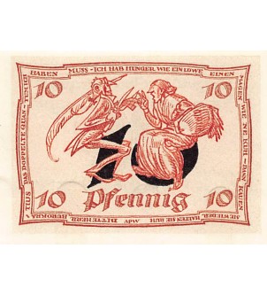 ALLEMAGNE, ARNSTADT - 10 PFENNIG 1921