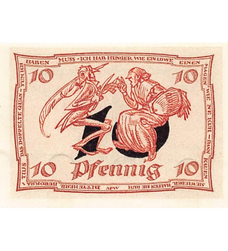 ALLEMAGNE, ARNSTADT - 10 PFENNIG 1921