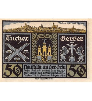 ALLEMAGNE, NEUSTADT - 50 PFENNIG 1921 2