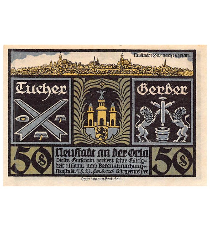 ALLEMAGNE, NEUSTADT - 50 PFENNIG 1921