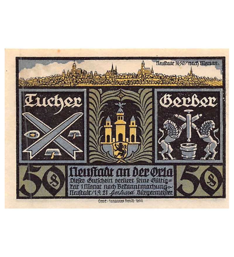 ALLEMAGNE, NEUSTADT - 50 PFENNIG 1921