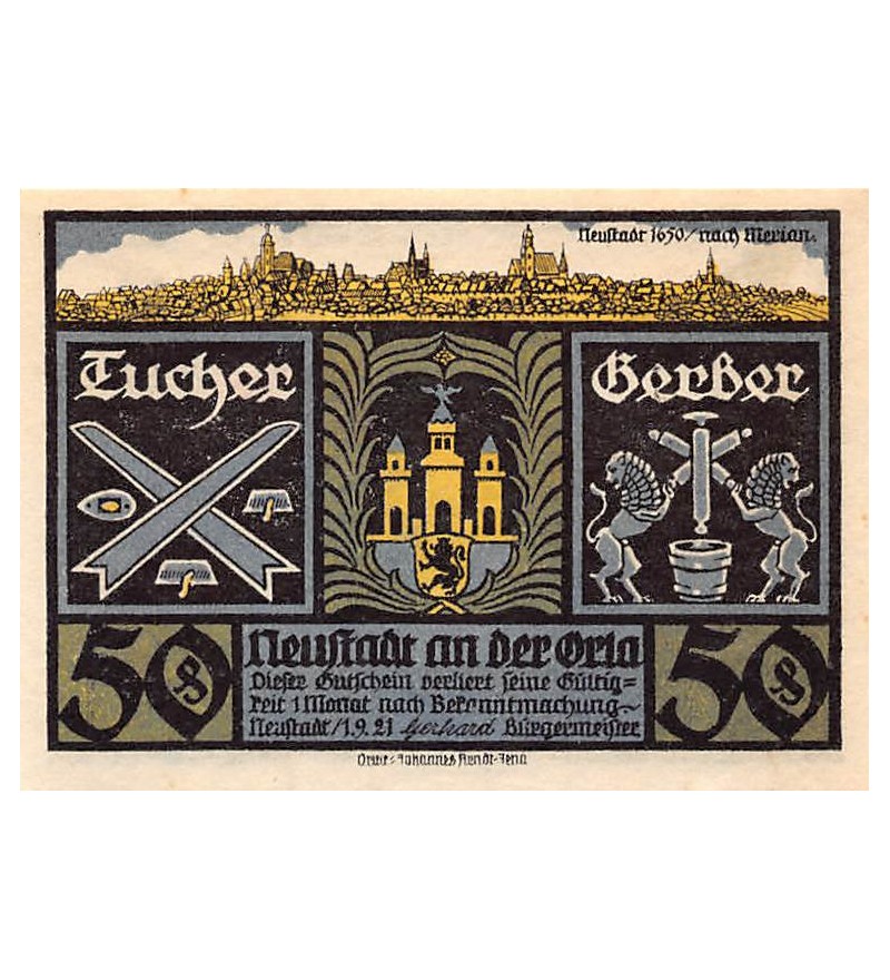 ALLEMAGNE, NEUSTADT - 50 PFENNIG 1921