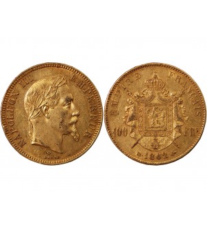 NAPOLEON III - ﻿100 FRANCS OR 1862 BB STRASBOURG 2