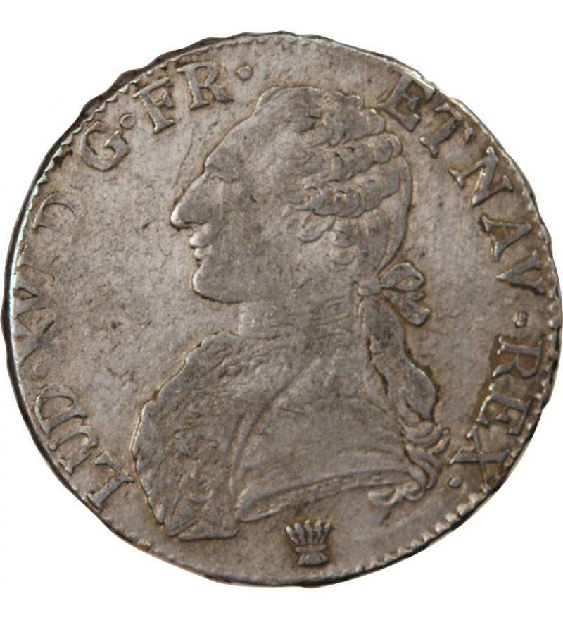 LOUIS XVI - ECU ARGENT AUX BRANCHES D'OLIVIER 1780 I LIMOGES