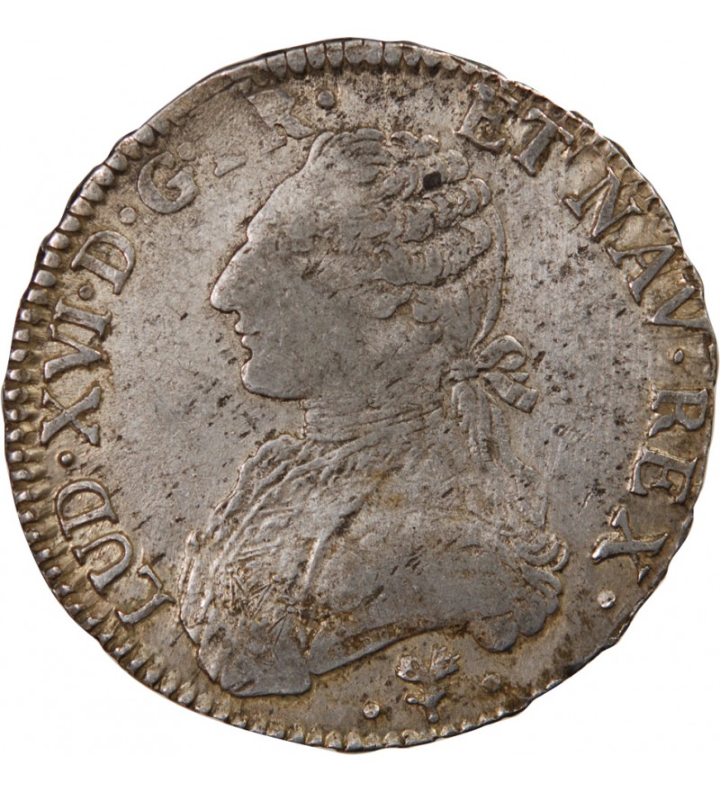 LOUIS XVI - ECU ARGENT AUX BRANCHES D'OLIVIER 1783 L BAYONNE