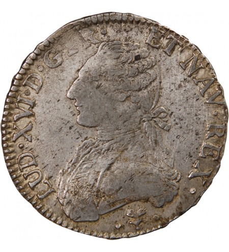 LOUIS XVI - ECU ARGENT AUX BRANCHES D'OLIVIER 1783 L BAYONNE