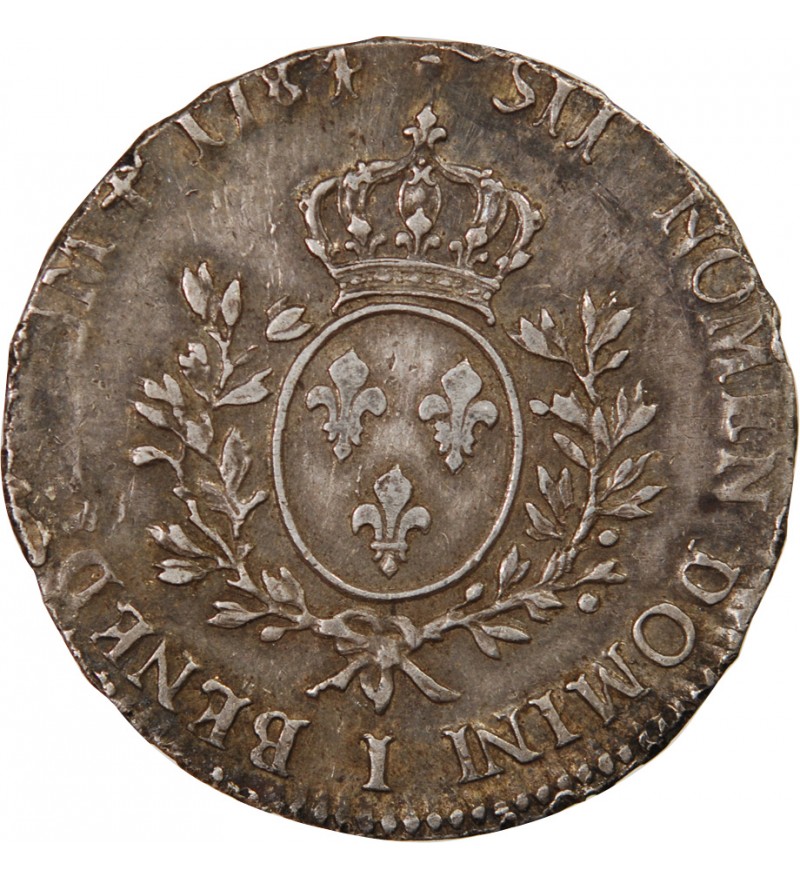 LOUIS XVI - ECU ARGENT AUX BRANCHES D'OLIVIER 1784 I LIMOGES