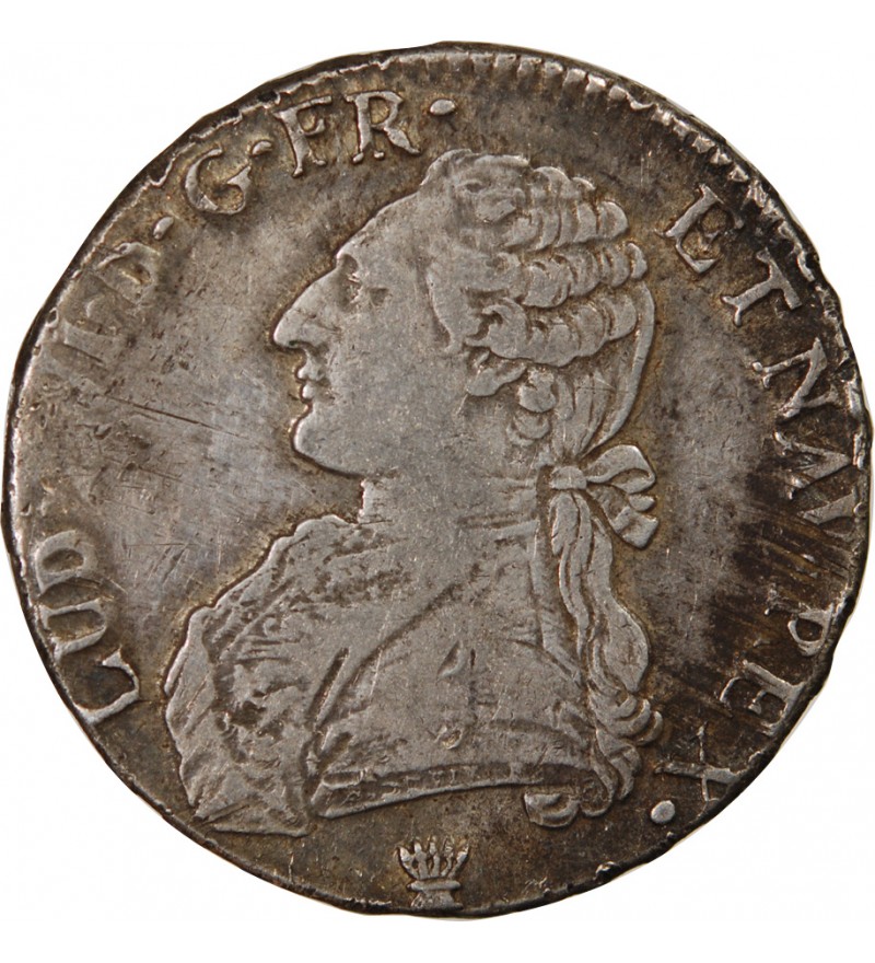 LOUIS XVI - ECU ARGENT AUX BRANCHES D'OLIVIER 1784 I LIMOGES