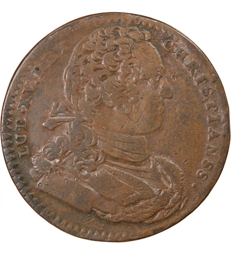 ARTILLERIE, LOUIS XV - JETON CUIVRE 1734