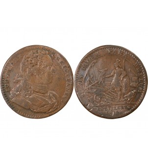 ARTILLERIE, LOUIS XV - JETON CUIVRE 1734 2