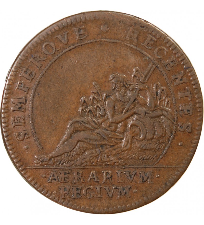 TRÉSOR ROYAL, LOUIS XIV - JETON CUIVRE