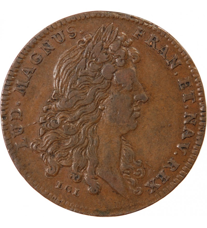 TRÉSOR ROYAL, LOUIS XIV - JETON CUIVRE