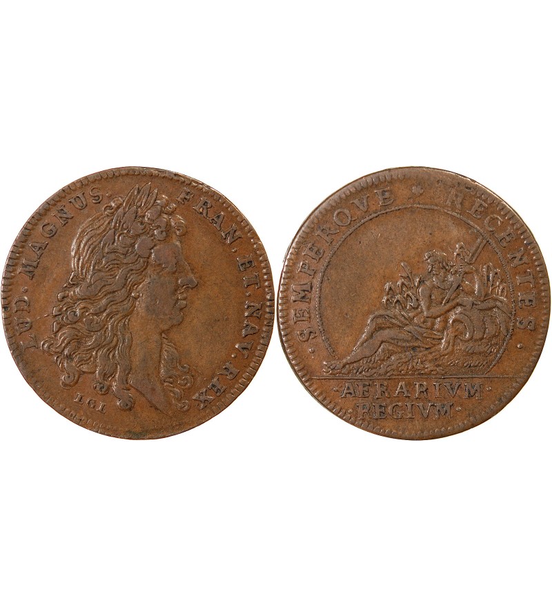 TRÉSOR ROYAL, LOUIS XIV - JETON CUIVRE