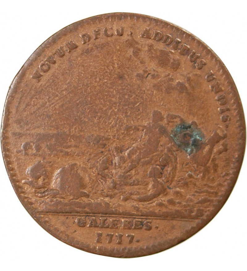 GALÈRES ROYALES, LOUIS XV – JETON CUIVRE 1717