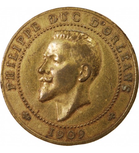 PHILIPPE, DUC D'ORLEANS - MEDAILLE LAITON 1909