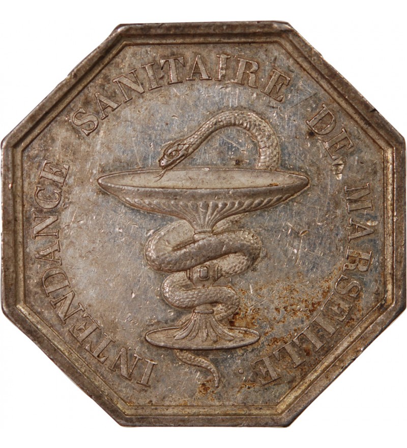 INTENDANCE SANITAIRE DE MARSEILLE, LOUIS-PHILIPPE – JETON ARGENT