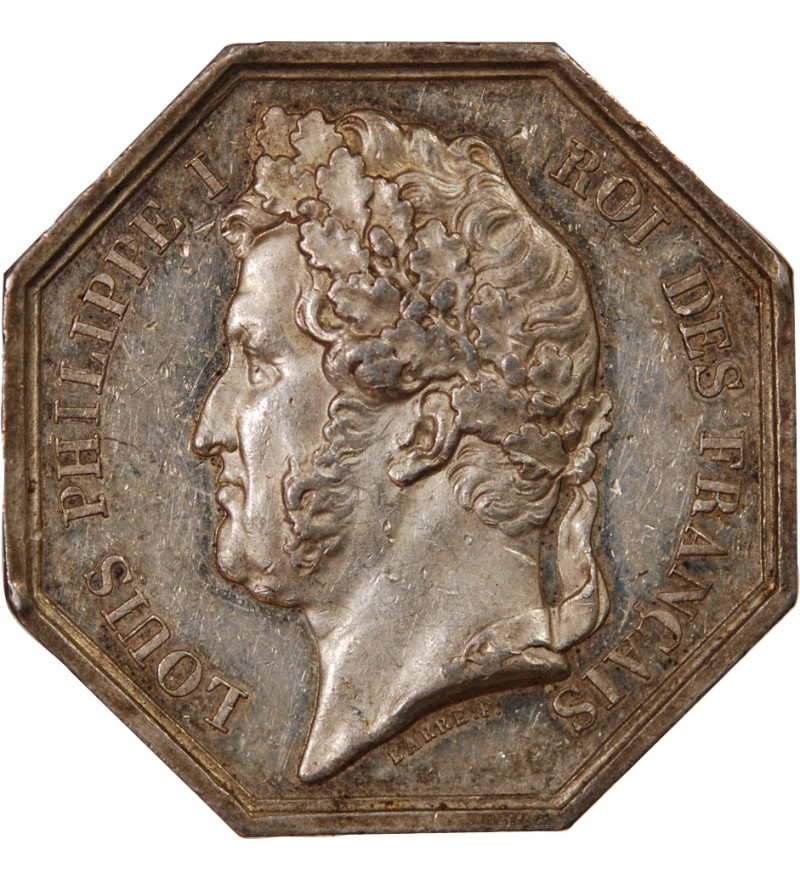 INTENDANCE SANITAIRE DE MARSEILLE, LOUIS-PHILIPPE – JETON ARGENT