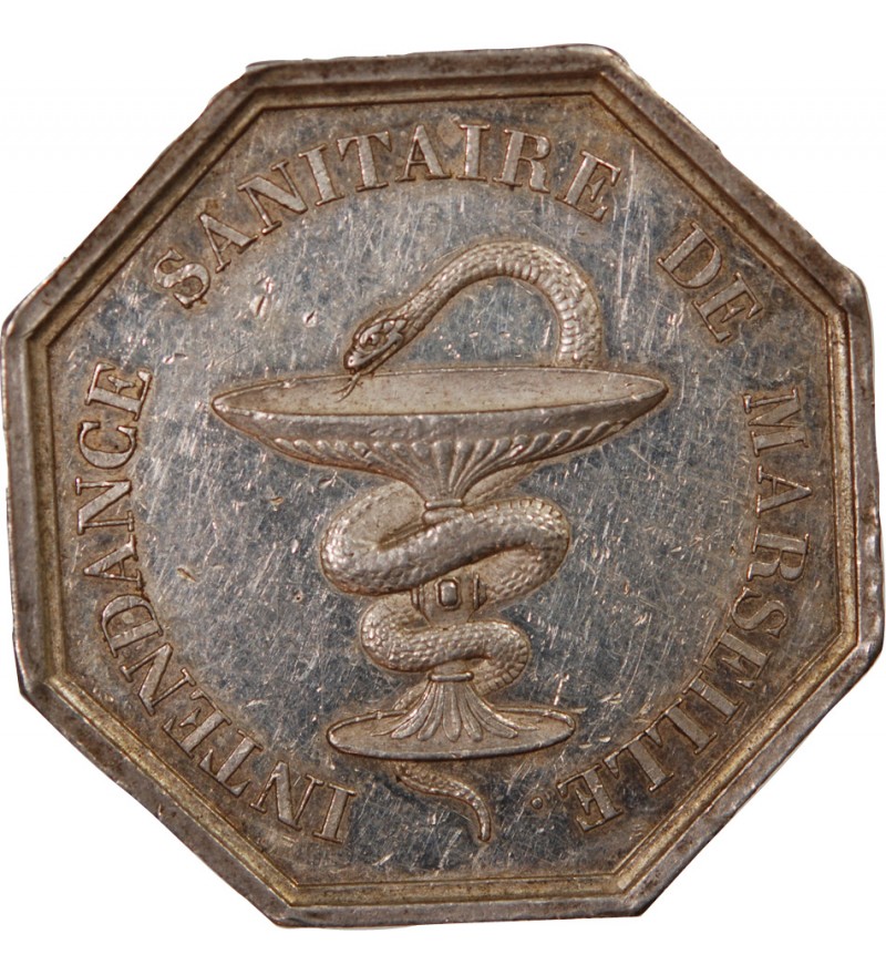 INTENDANCE SANITAIRE DE MARSEILLE, LOUIS-PHILIPPE – JETON ARGENT