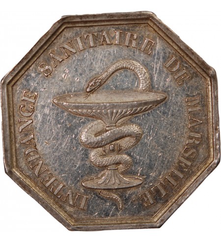 INTENDANCE SANITAIRE DE MARSEILLE, LOUIS-PHILIPPE – JETON ARGENT
