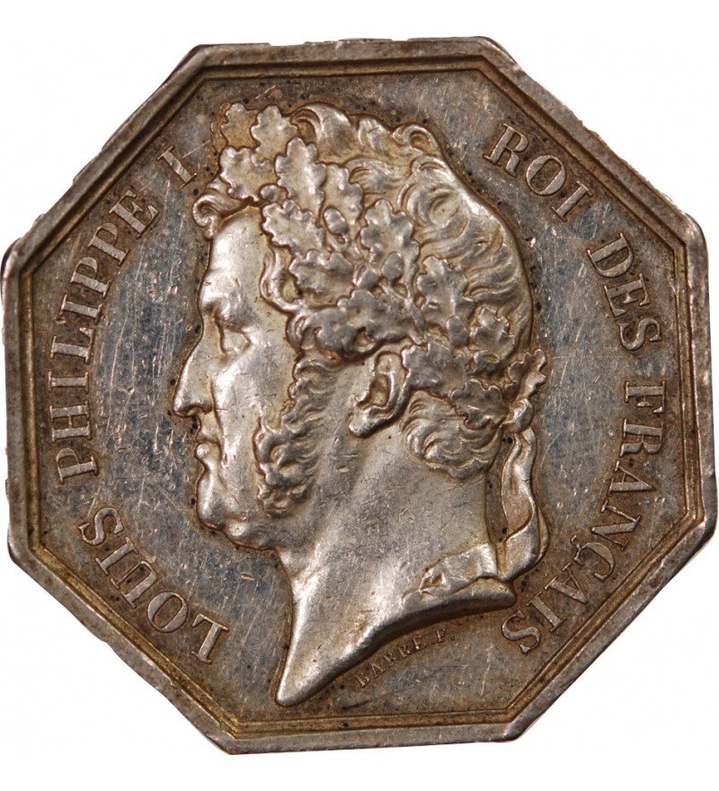 INTENDANCE SANITAIRE DE MARSEILLE, LOUIS-PHILIPPE – JETON ARGENT