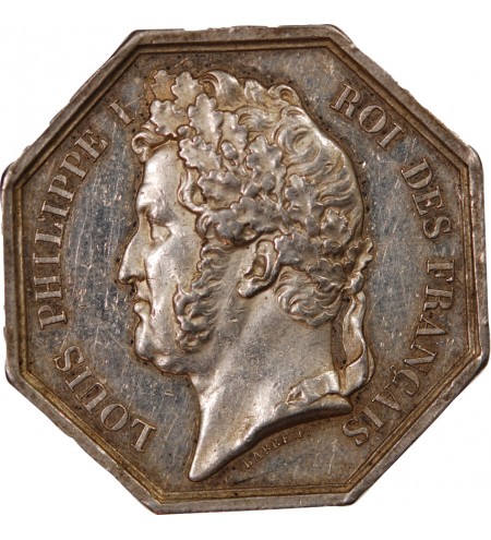 INTENDANCE SANITAIRE DE MARSEILLE, LOUIS-PHILIPPE – JETON ARGENT