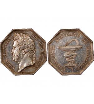 INTENDANCE SANITAIRE DE MARSEILLE, LOUIS-PHILIPPE – JETON ARGENT 2