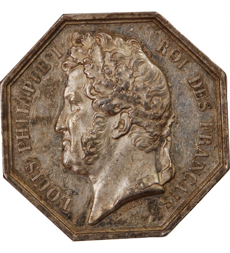 INTENDANCE SANITAIRE DE MARSEILLE, LOUIS-PHILIPPE – JETON ARGENT