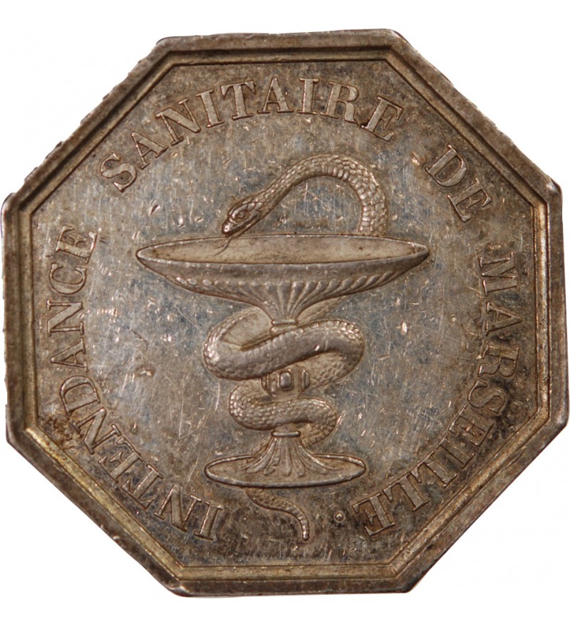 INTENDANCE SANITAIRE DE MARSEILLE, LOUIS-PHILIPPE – JETON ARGENT