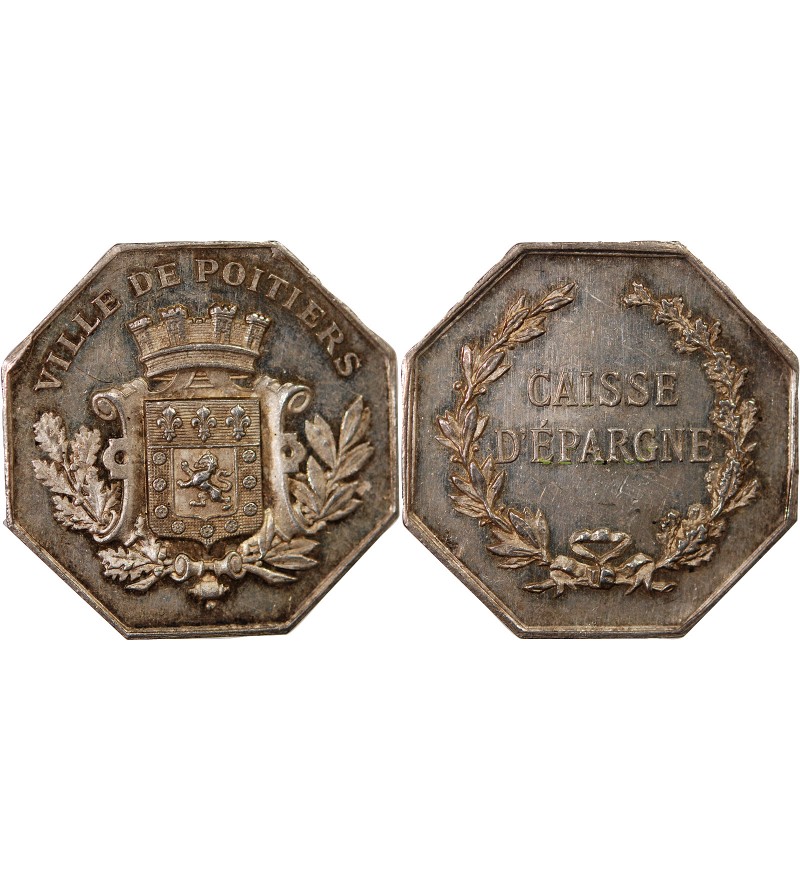 CAISSE D'EPARGNE, VILLE DE POITIERS - JETON ARGENT