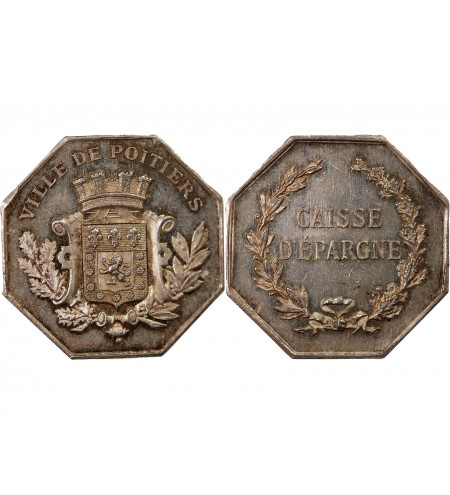 CAISSE D'EPARGNE, VILLE DE POITIERS - JETON ARGENT