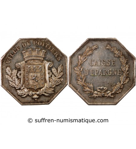 CAISSE D'EPARGNE, VILLE DE POITIERS - JETON ARGENT