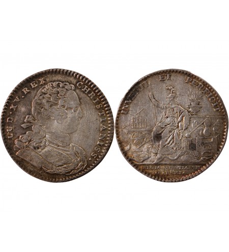 ACADEMIE ROYALE DES SCIENCES, LOUIS XV – JETON ARGENT