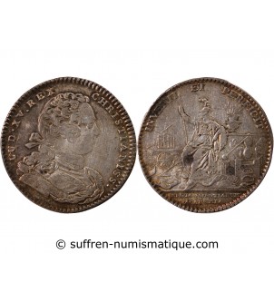 ACADEMIE ROYALE DES SCIENCES, LOUIS XV – JETON ARGENT