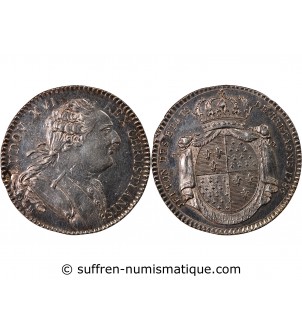 ETATS DE BRETAGNE, LOUIS XVI – JETON ARGENT 1786 RENNES