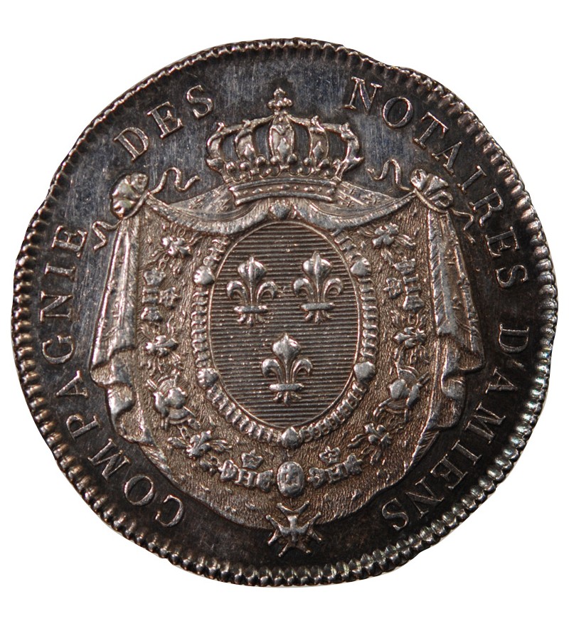 NOTAIRES, AMIENS – JETON ARGENT 1816