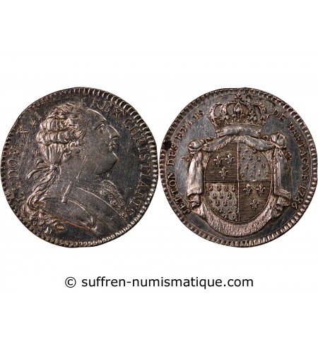 ETATS DE BRETAGNE, LOUIS XVI – JETON ARGENT 1786 RENNES