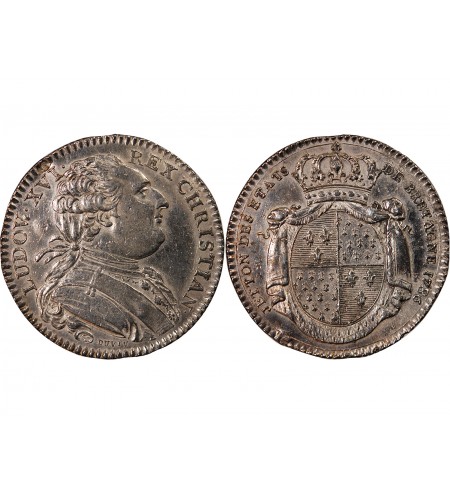 ETATS DE BRETAGNE, LOUIS XVI – JETON ARGENT 1786 RENNES