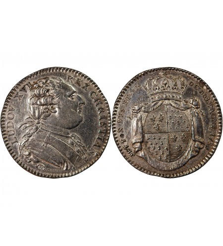 ETATS DE BRETAGNE, LOUIS XVI – JETON ARGENT 1786 RENNES