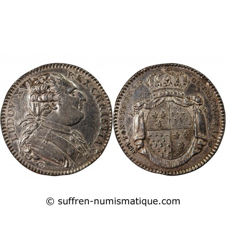 ETATS DE BRETAGNE, LOUIS XVI – JETON ARGENT 1786 RENNES