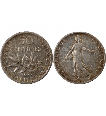 SEMEUSE - 50 CENTIMES ARGENT 1898