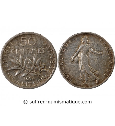 SEMEUSE - 50 CENTIMES ARGENT 1898
